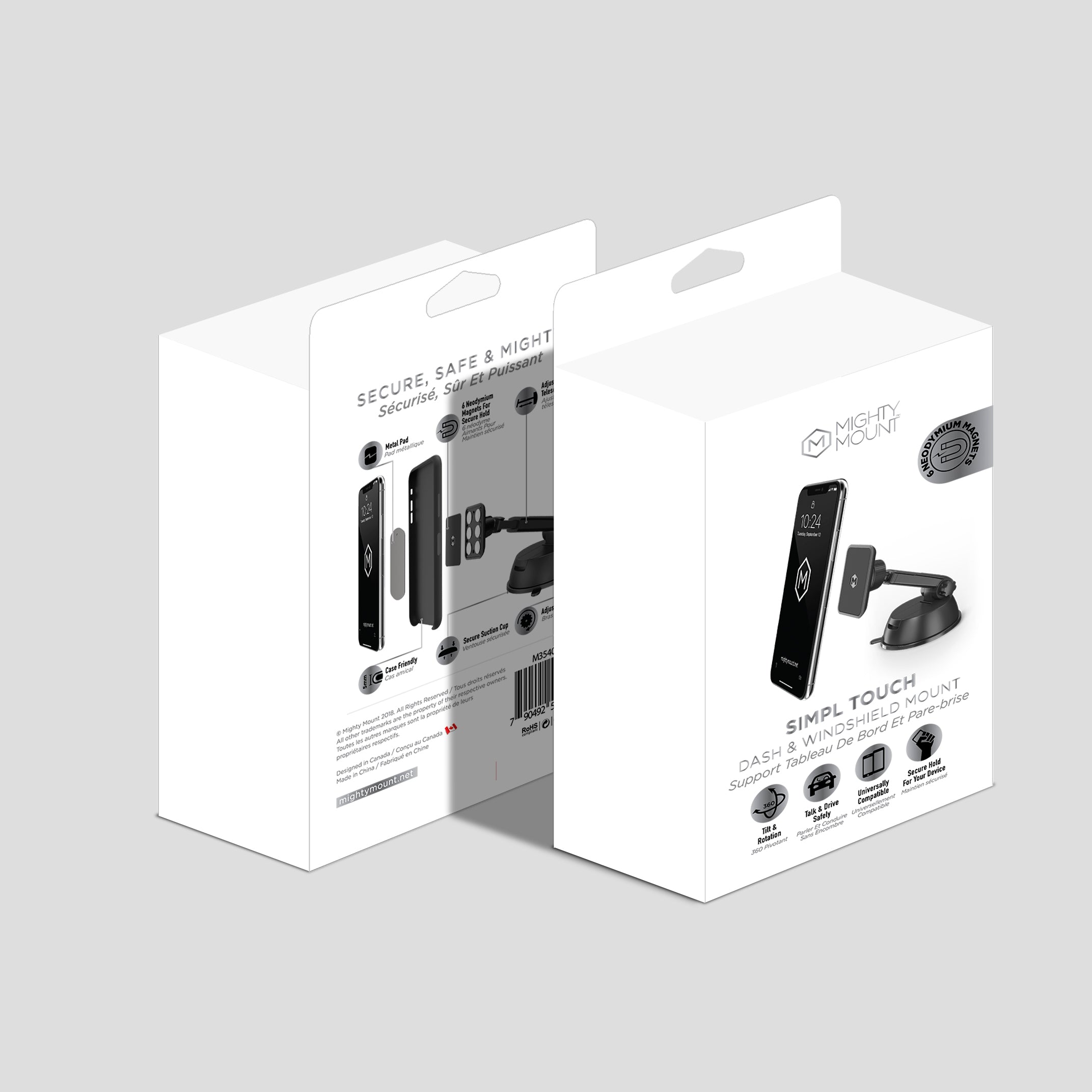 Support de téléphone pour tableau de bord Mighty Mount Simpl Touch