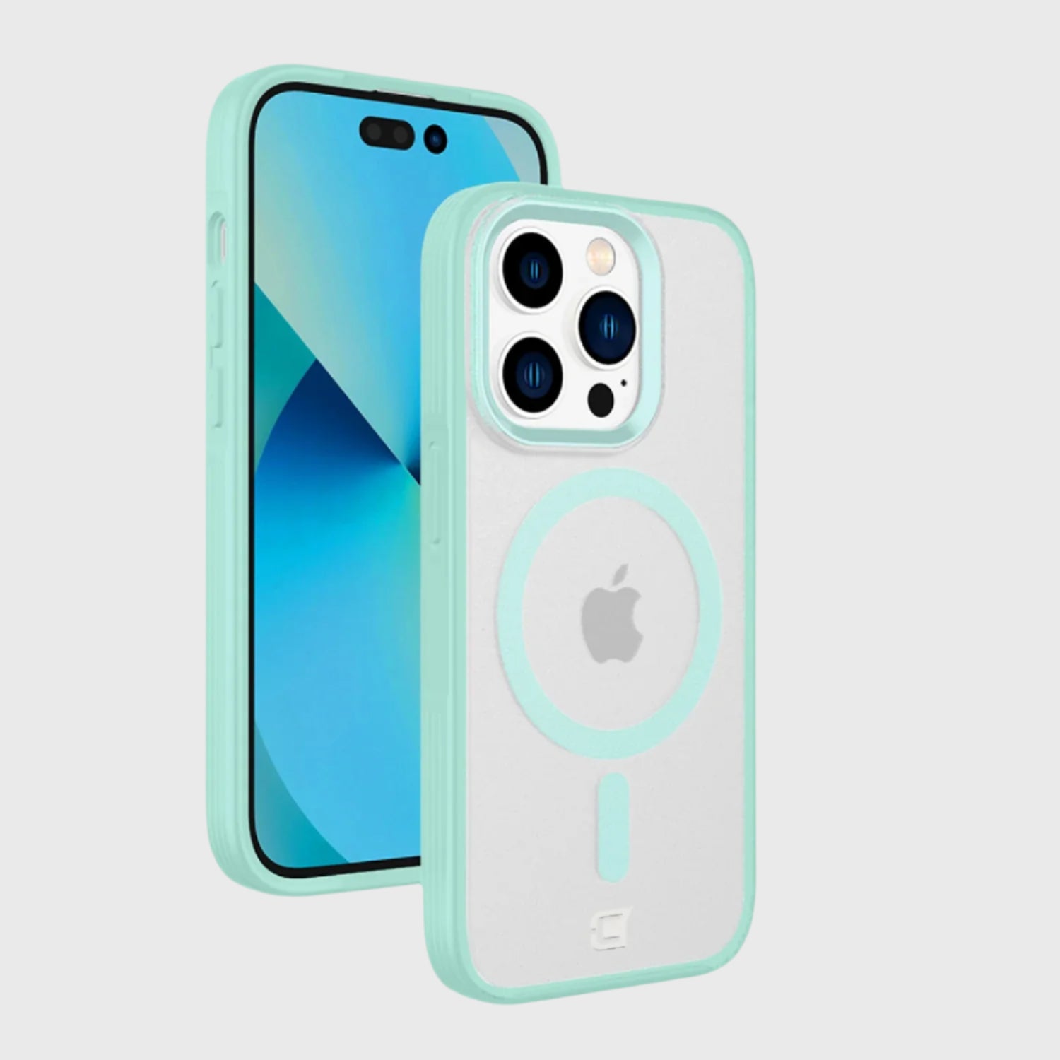 Fremont Grip Frost Clear Back avec appareil photo et anneau Magsafe assortis - Sarcelle