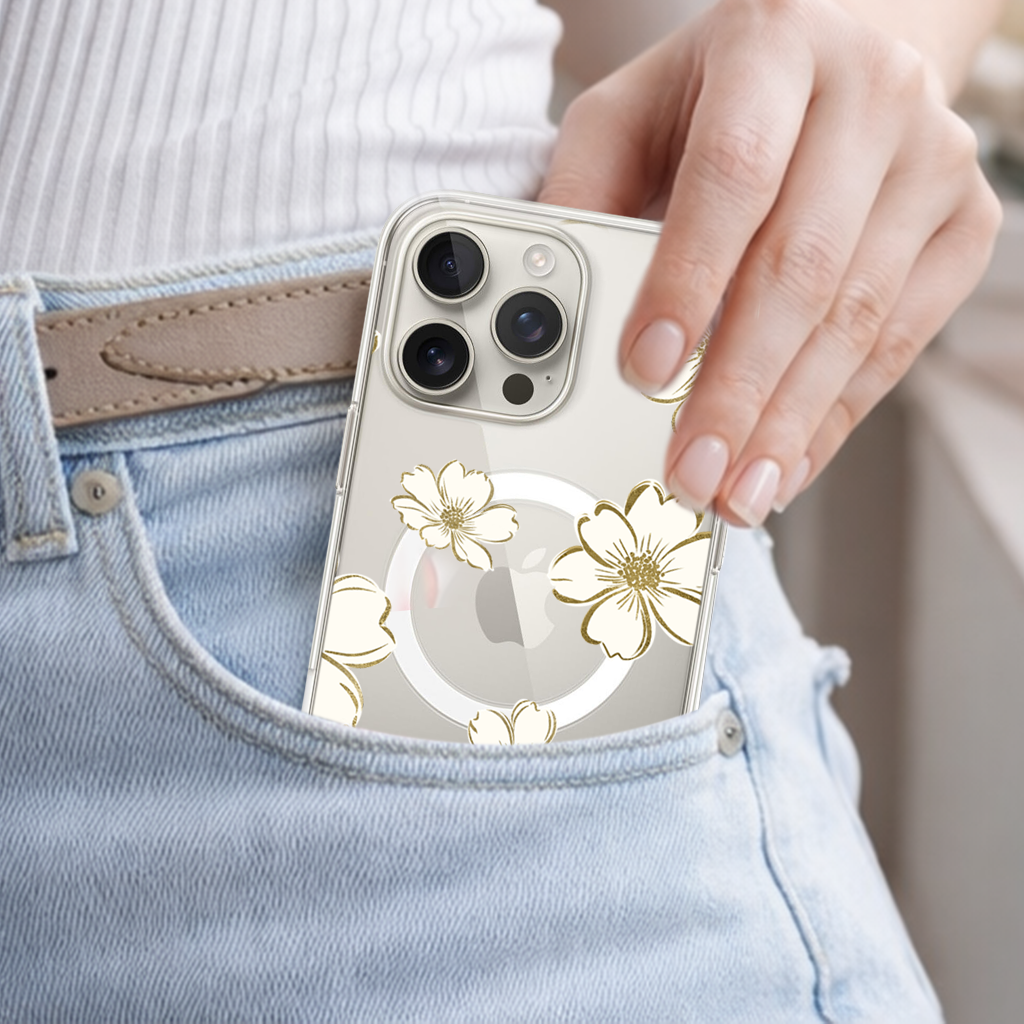 Gold Floral - iPhone 16 Pro Max