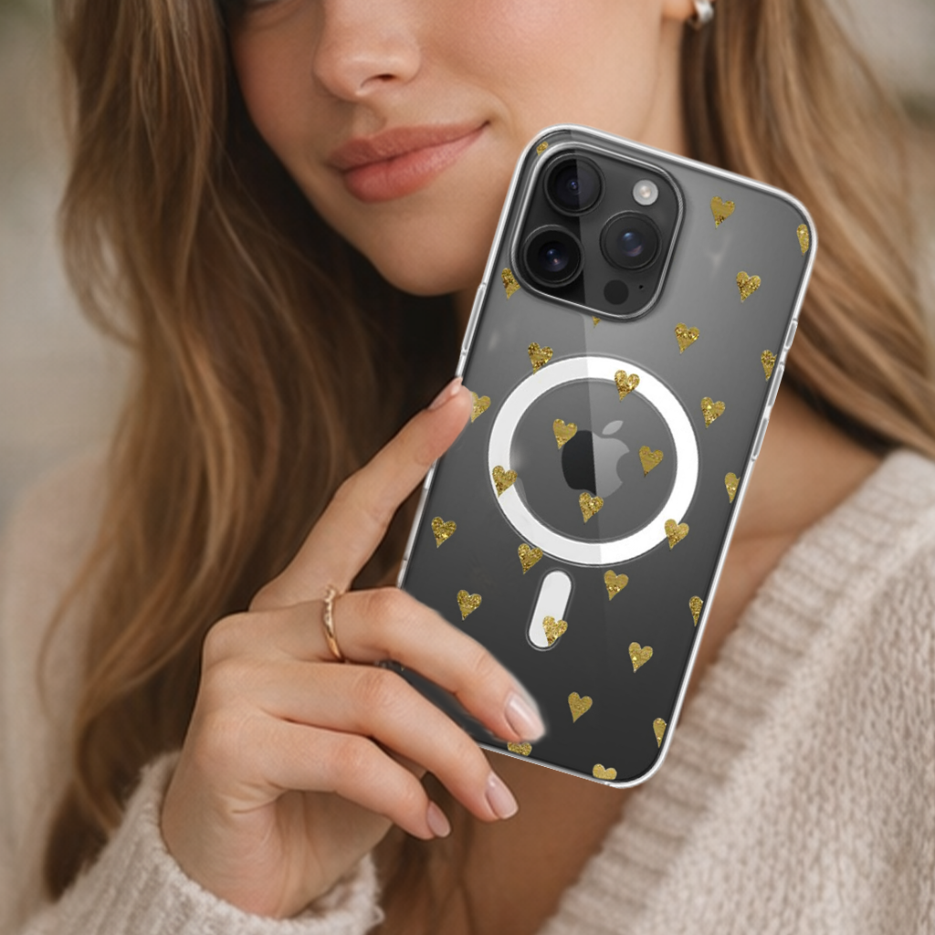 Gold Hearts - iPhone 16 Pro Max
