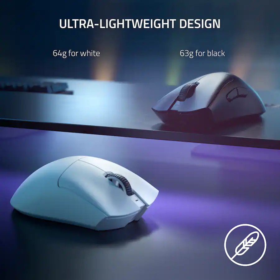 Razer DeathAdder V4 Pro Wireless Gaming Mouse White (Brand New)