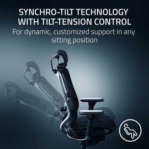 Razer Fujin Pro Ergonomic Gaming Chair - Black (Razer Renewed)