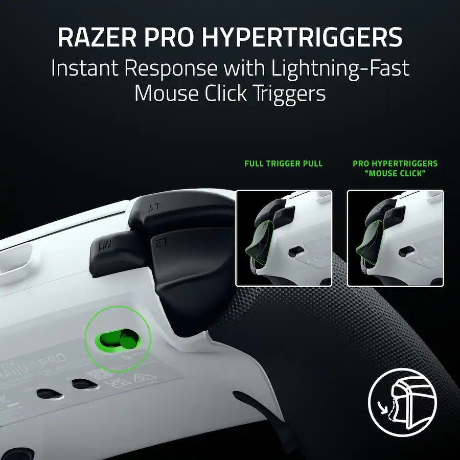 Razer Raiju V3 Pro - White Wireless Gaming Controller (Razer Renewed)