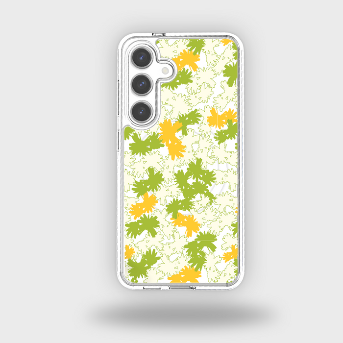 Dandelion Design Clear Case - Yellow and Green