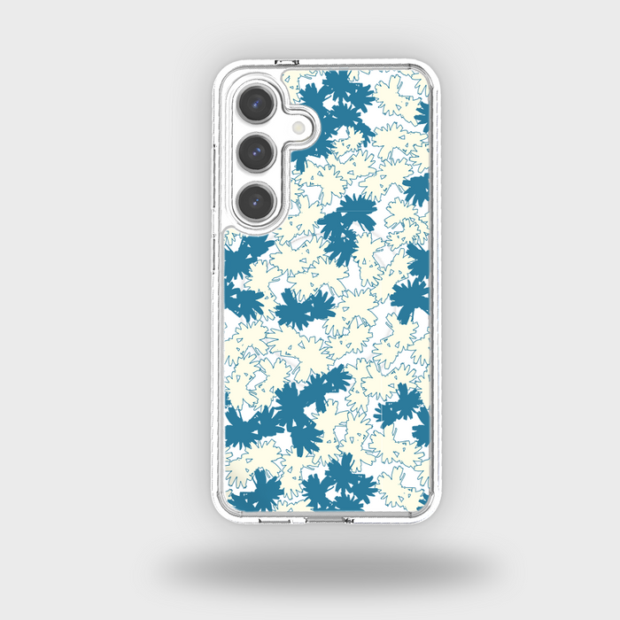 Dandelion Design Clear Case - Blue