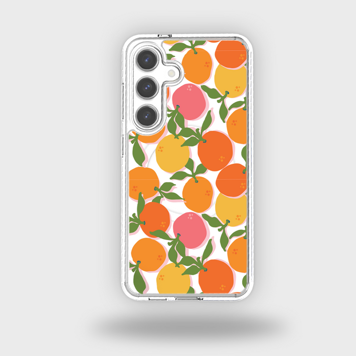 Orange You Clever Design Clear Case