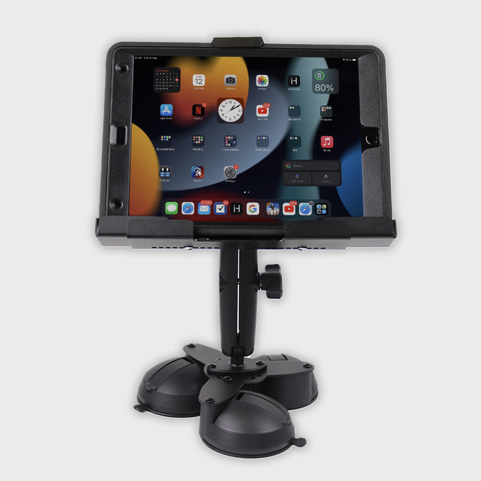 Mighty Mount® 9" to 13" Triple Suction Cup Metal Locking iPad / Tablet Holder