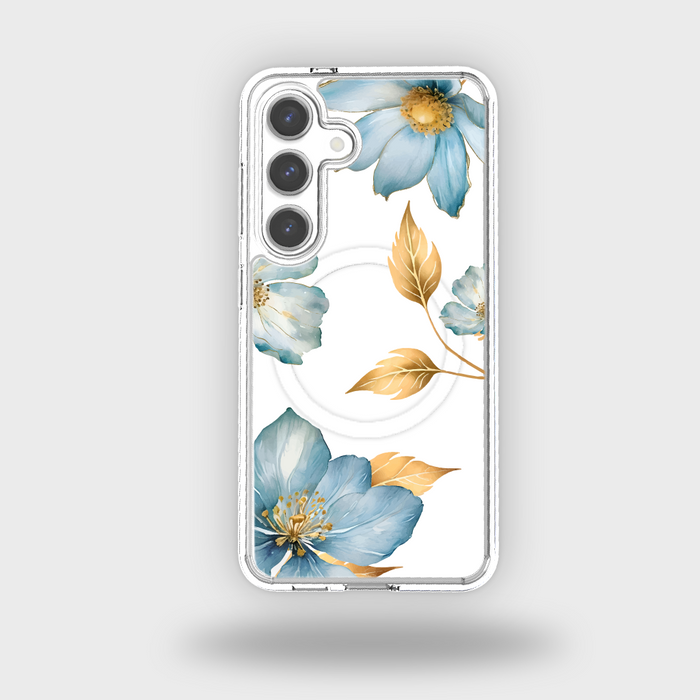 Clear Design Case - Blue Wildflower