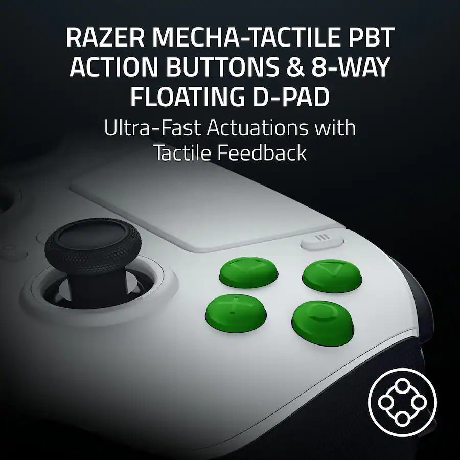 Razer Raiju V3 Pro - White Wireless Gaming Controller (Razer Renewed)