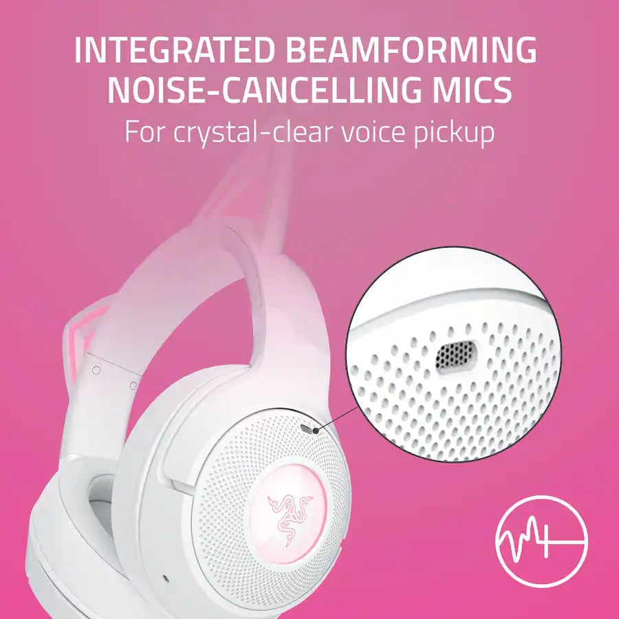 Razer Kraken Kitty V2 BT Wireless Headset White (Razer Renewed)