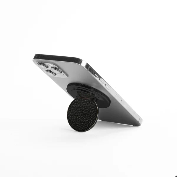 MagSafe Phone Grip Black Leather - MAGHANDL O