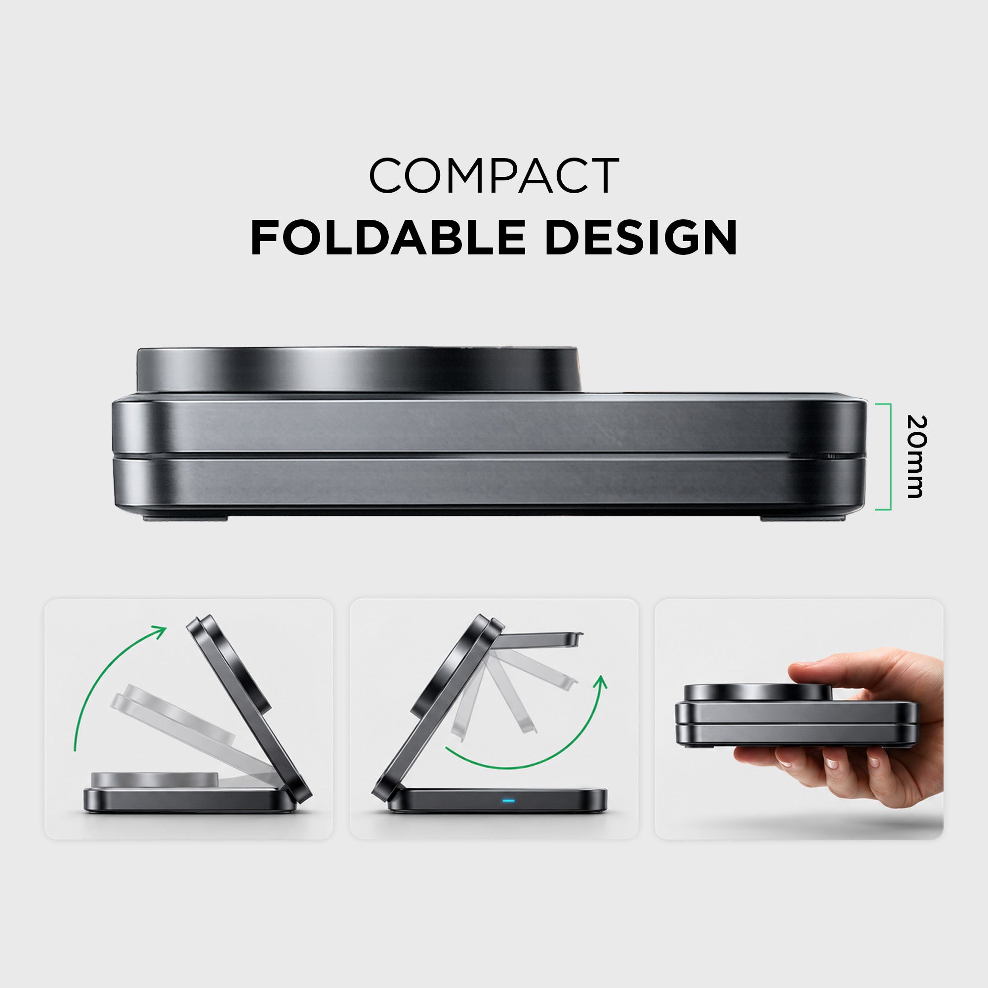 Rockstone 3-in-1 Folding MagSafe Charger