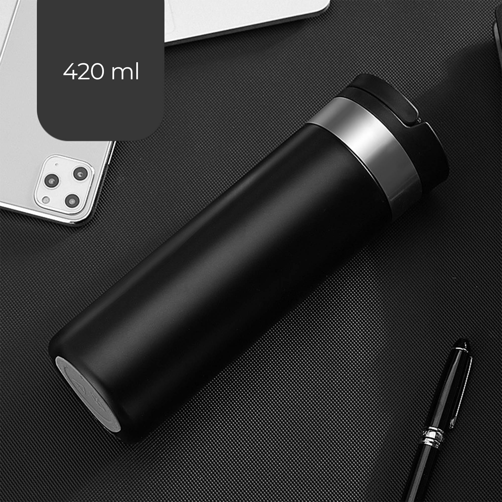 Thermos Water Bottle with Phone Stand and Mirror