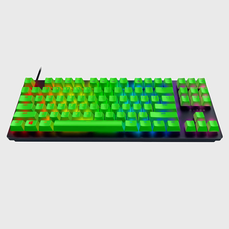 Razer Huntsman TE - Green Keycaps - US Layout (Razer Renewed)