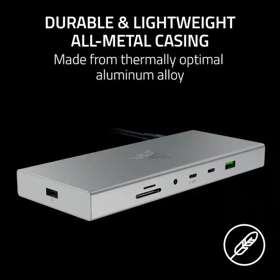 Razer USB 4 Dock Station with 14 Ports Mercury White (Brand New)
