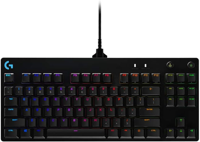 Logitech -  G Pro Mechanical Gaming Keyboard - Clicky Blue