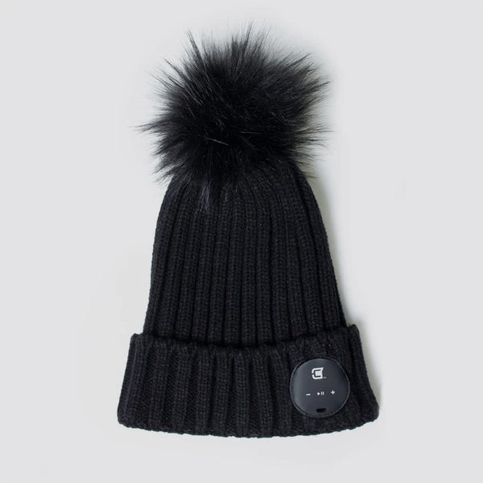 Blu-Toque Bluetooth Beanie - Faux Fur Pom