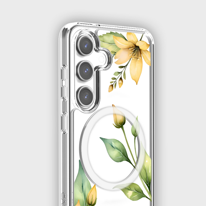 Clear Design Case - Yellow Wildflower