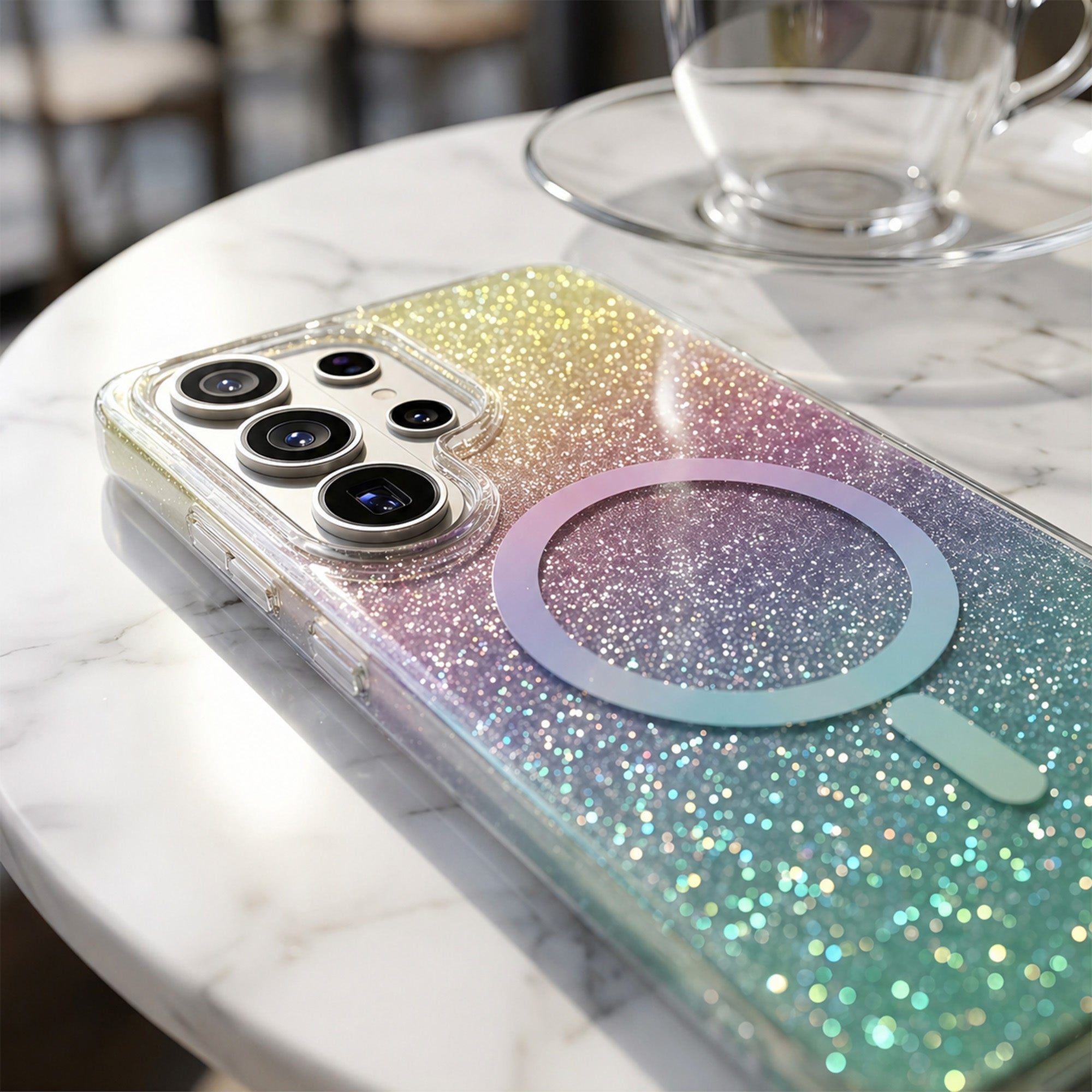 Caseco Protective Clear Iridescent Phone Case iPhone - Samsung Galaxy S26 Ultra