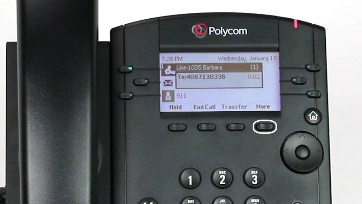 Polycom VVX 301 Corded Business Media Phone System 6 Line PoE - Refurbished