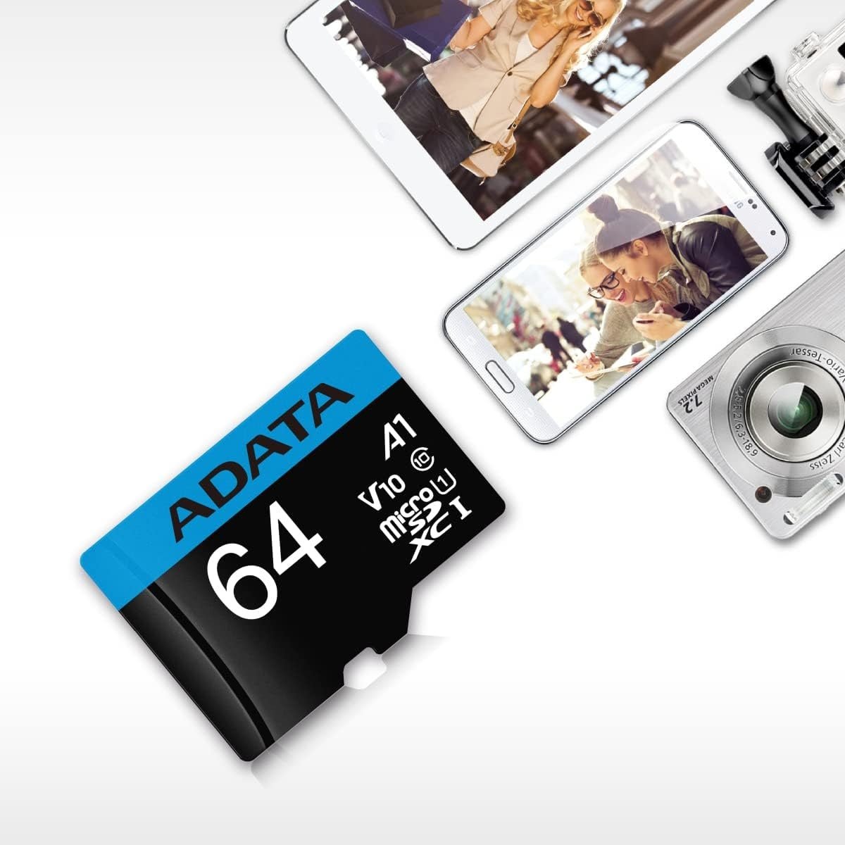 ADATA Premier 64GB MicroSDHC/SDXC UHS-I Class 10 V10 A1 Memory Card