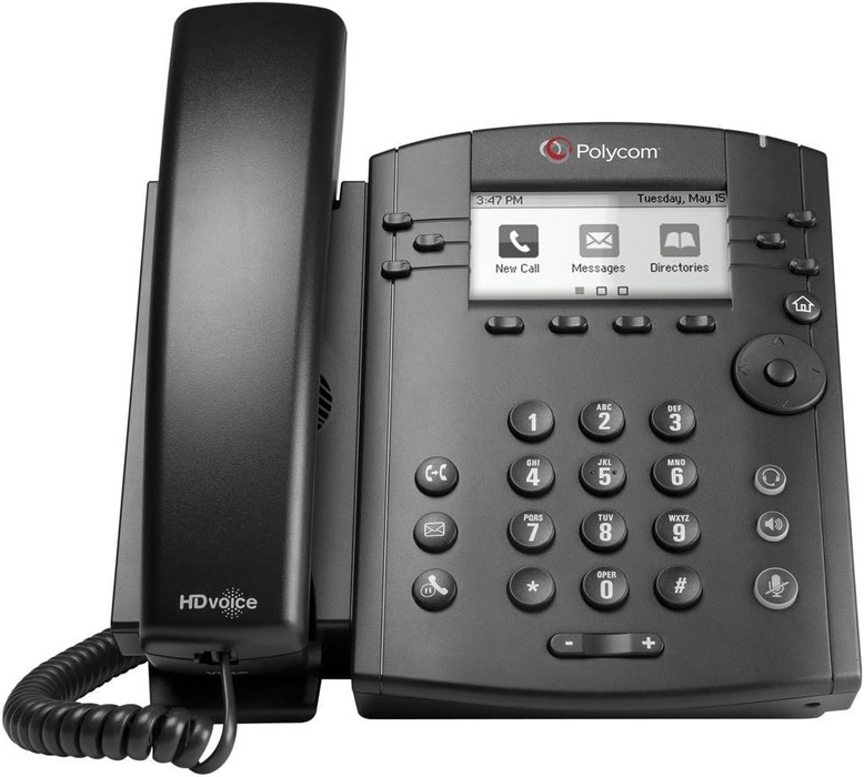 Polycom VVX 301 Corded Business Media Phone System 6 Line PoE - Refurbished