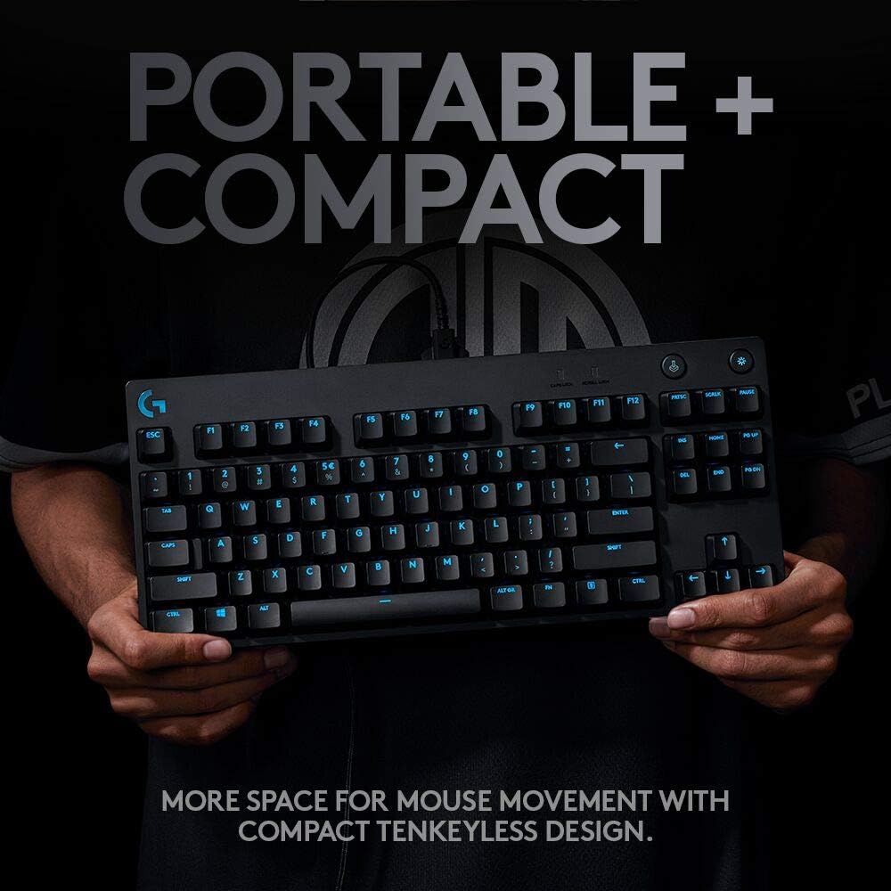 Logitech -  G Pro Mechanical Gaming Keyboard - Clicky Blue