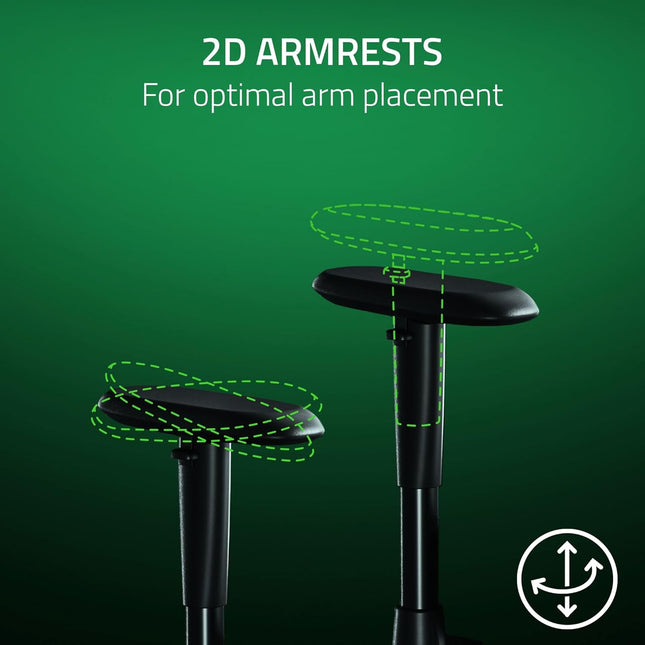 Razer Iskur V2X - Built-in Lumbar Support Gaming Chair (Razer Renewed)