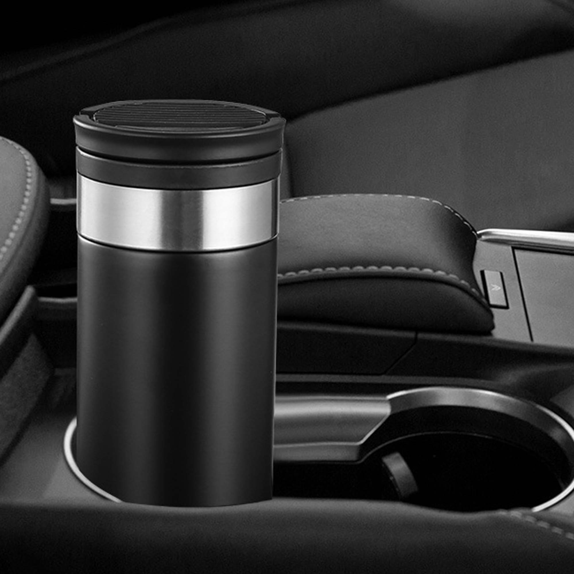 Thermos Water Bottle with Phone Stand and Mirror
