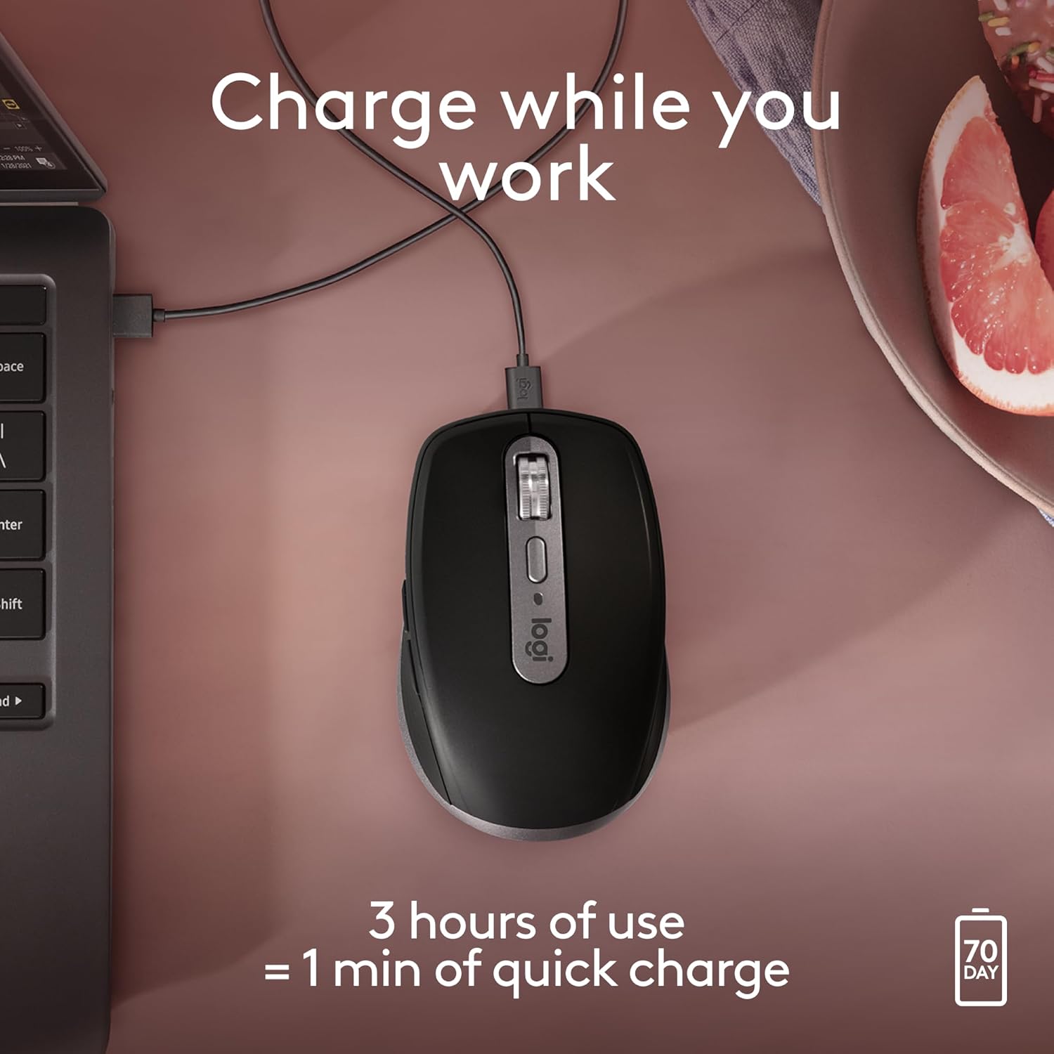 Logitech -  MK Anywhere 3S ! Compact Wireless Performance Mouse