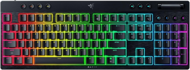 Razer BlackWidow V4 Low Pro HyperSpeed Wireless Keyboard (Razer Renewed)