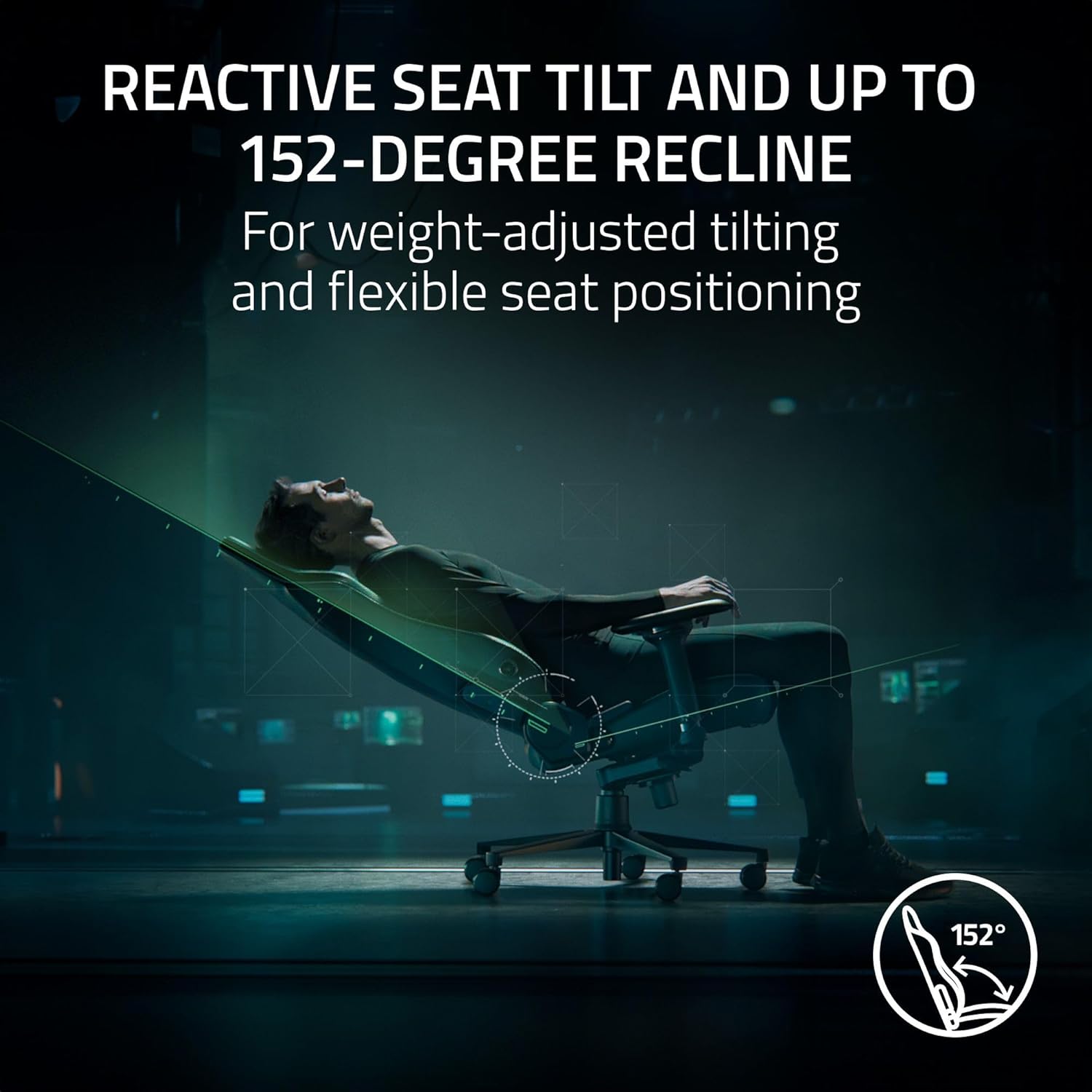 Razer Iskur V2 - Adaptive Lumbar Support Gaming Chair (Razer Renewed)