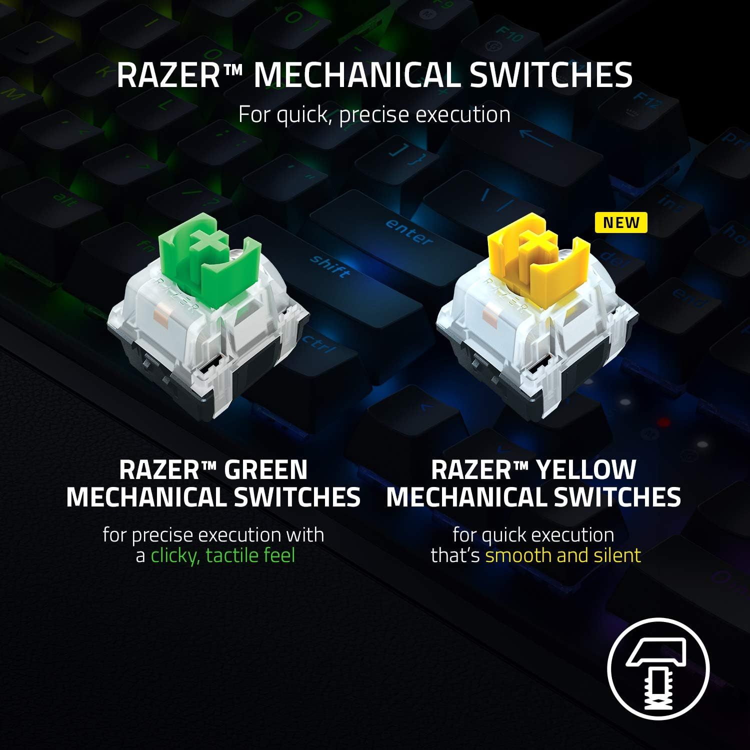 Razer BlackWidow V3 SE Green Mechanical Keyboard (Razer Renewed)