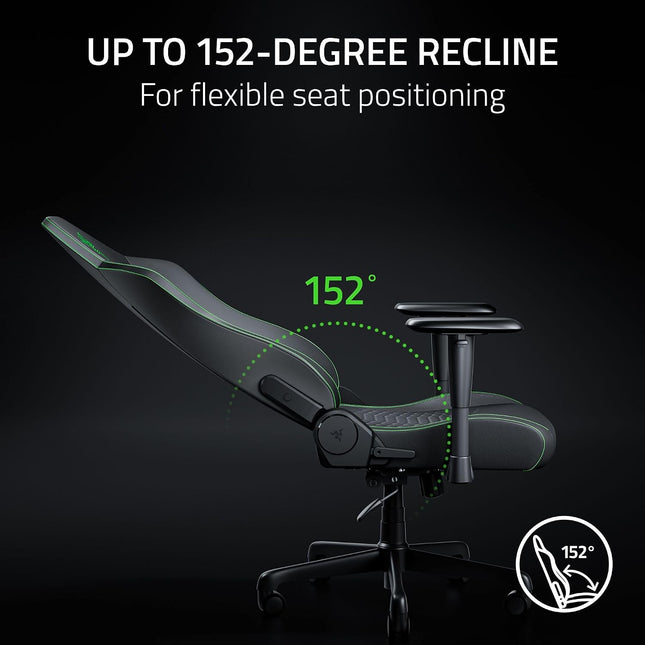 Razer Iskur V2 X Newgen Gaming Chair - Black/Green (Razer Renewed)