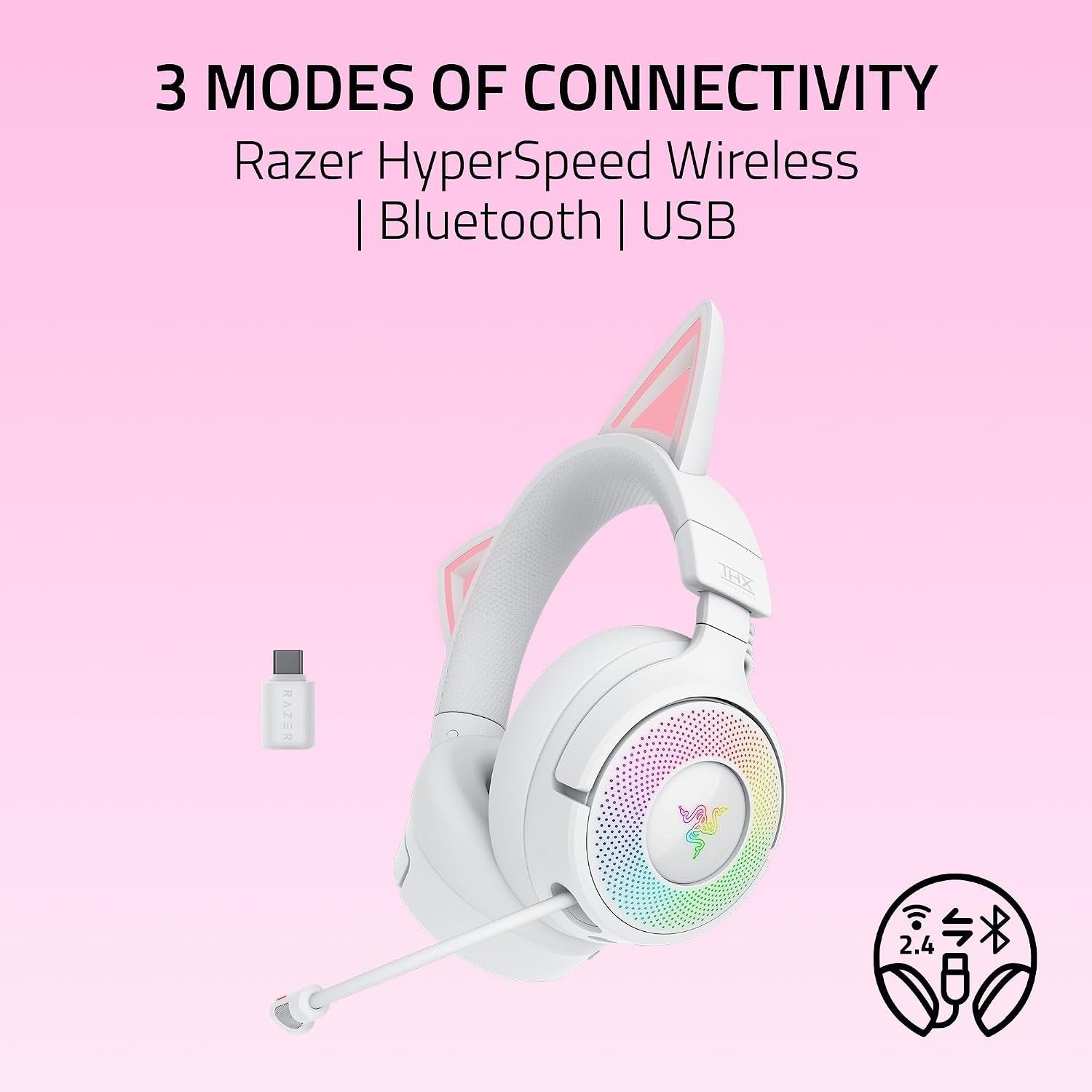 Razer Kraken Kitty V3 Pro White (Brand New)