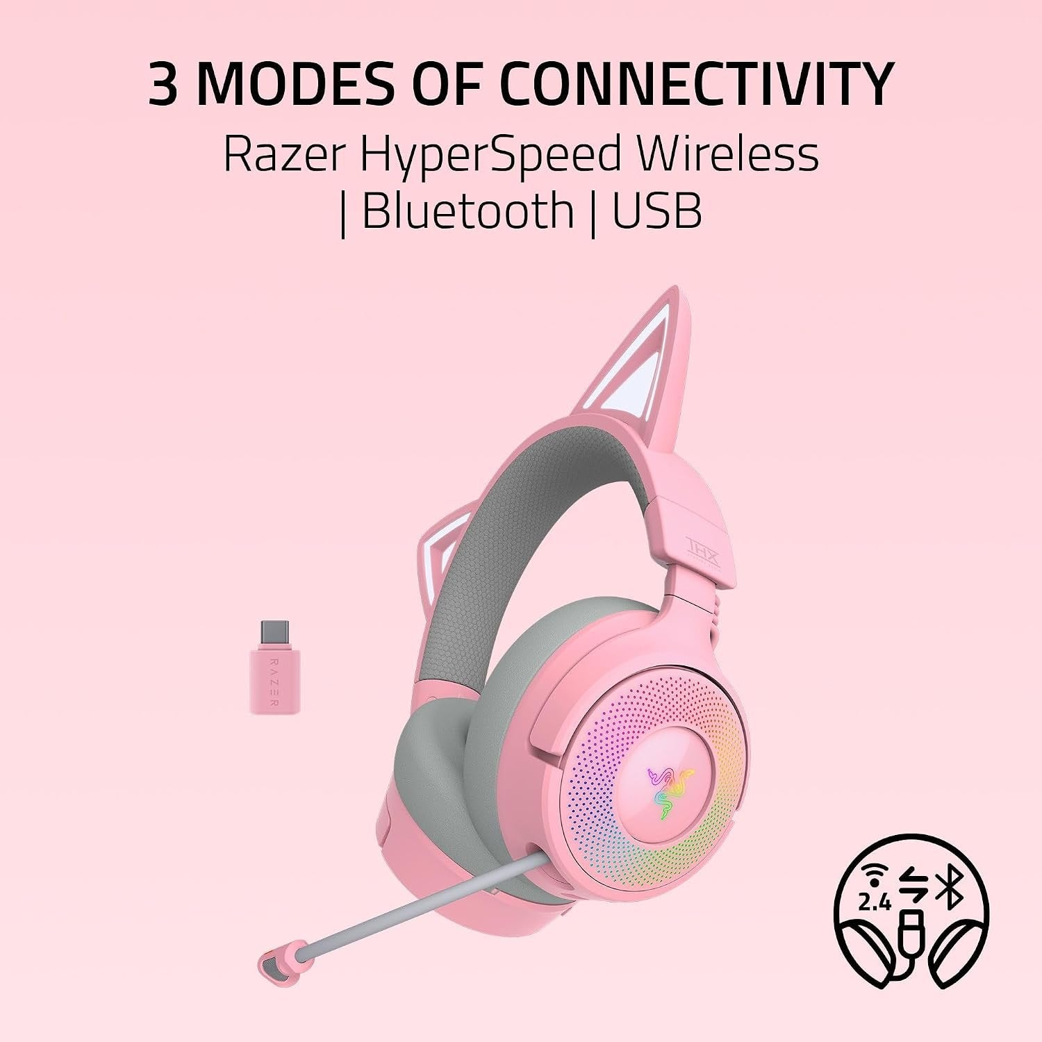 Razer Kraken Kitty V3 Pro Quartz (Brand New)