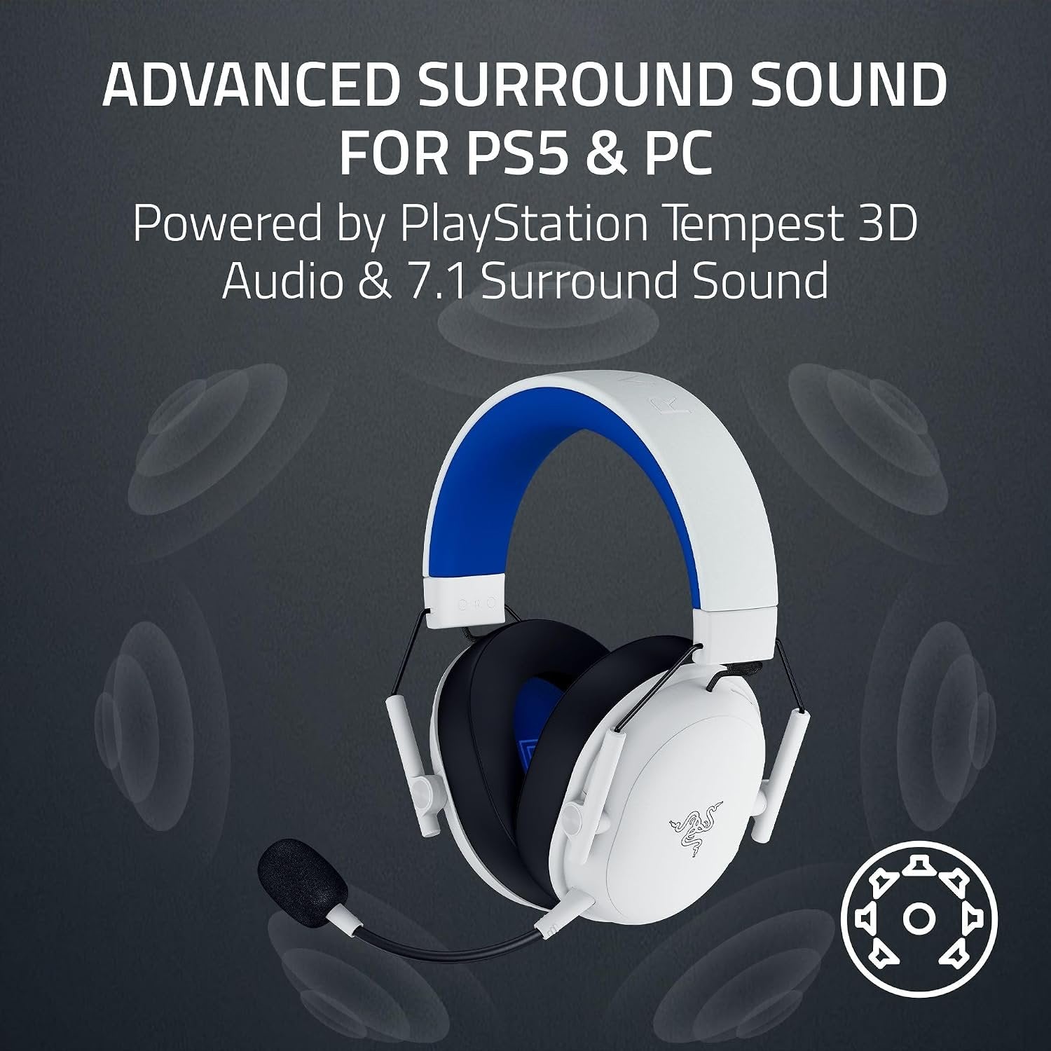 Razer BlackShark V3 X HyperSpeed Wireless Headset PS5 White Edition (Brand New)
