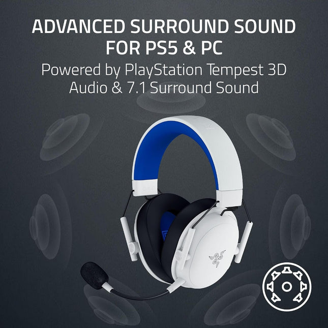 Razer BlackShark V3 X HyperSpeed Wireless Headset PS5 White Edition (Brand New)