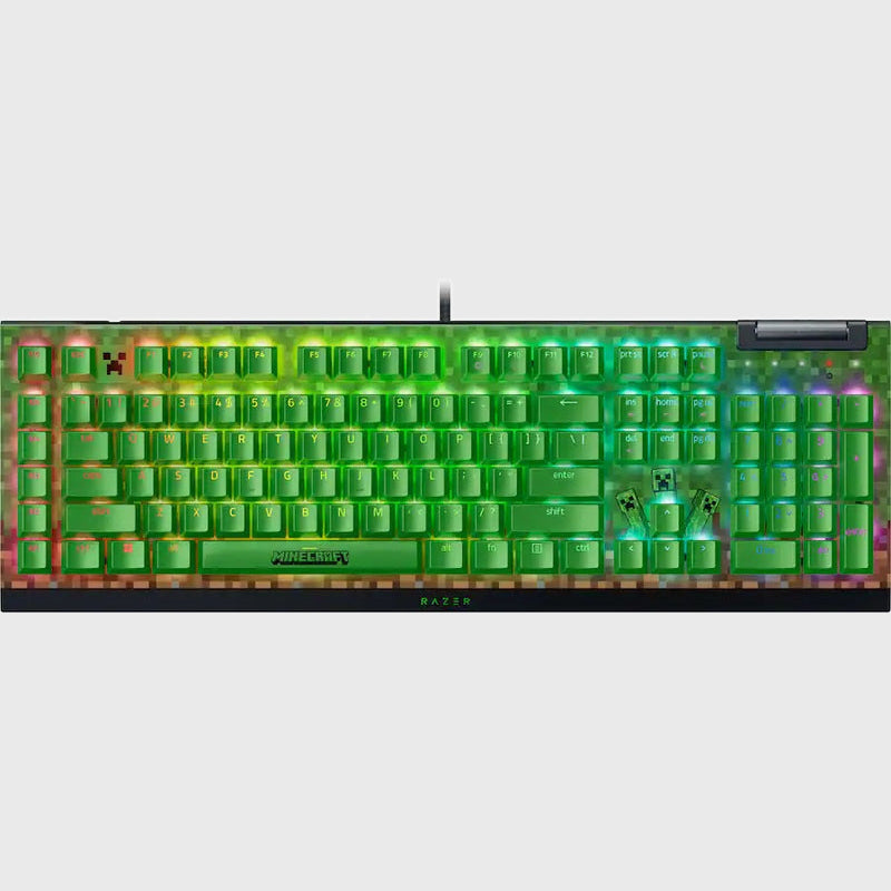 Razer Blackwidow V4 X Keyboard - Minecraft (Razer Renewed)