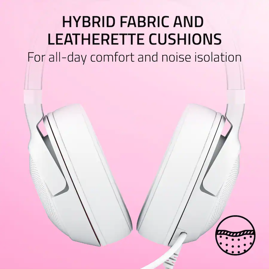 Razer Kraken Kitty V2 Wired Gaming Headset White (Razer Renewed)