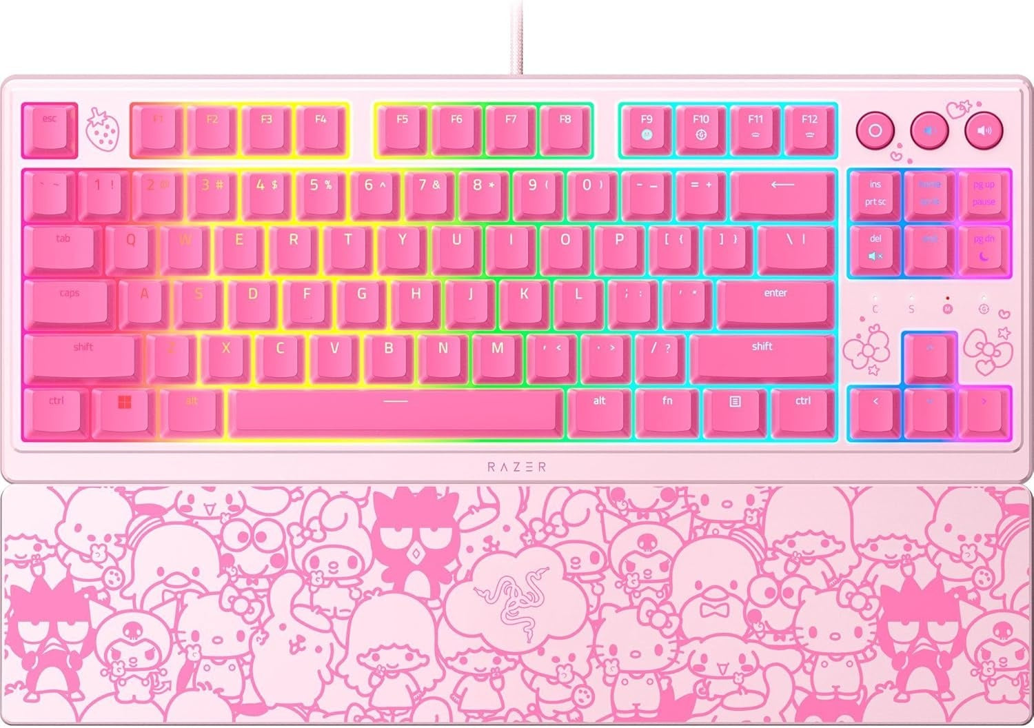 Ornata V3 Tenkeyless Keyboard - Hello Kitty - US Layout (Razer Renewed)