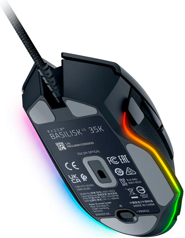 Razer Basilisk V3 35KDPI Gaming Mouse with HyperScroll Tilt Wheel (Razer Renewed)