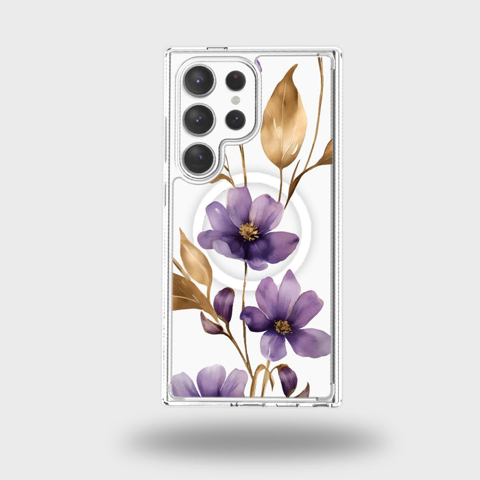 Clear Design Case - Purple Wildflower