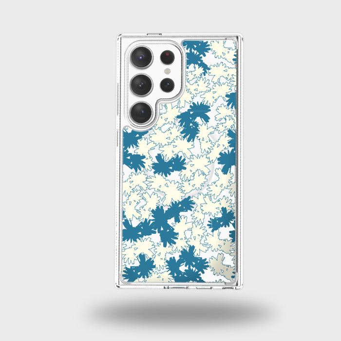 Dandelion Design Clear Case - Blue