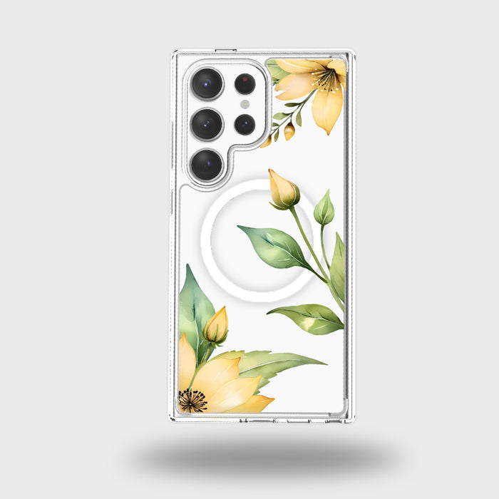 Clear Design Case - Yellow Wildflower