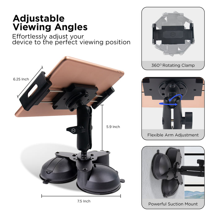 Mighty Mount™ Heavy Duty Triple Suction iPad and Tablet Mount