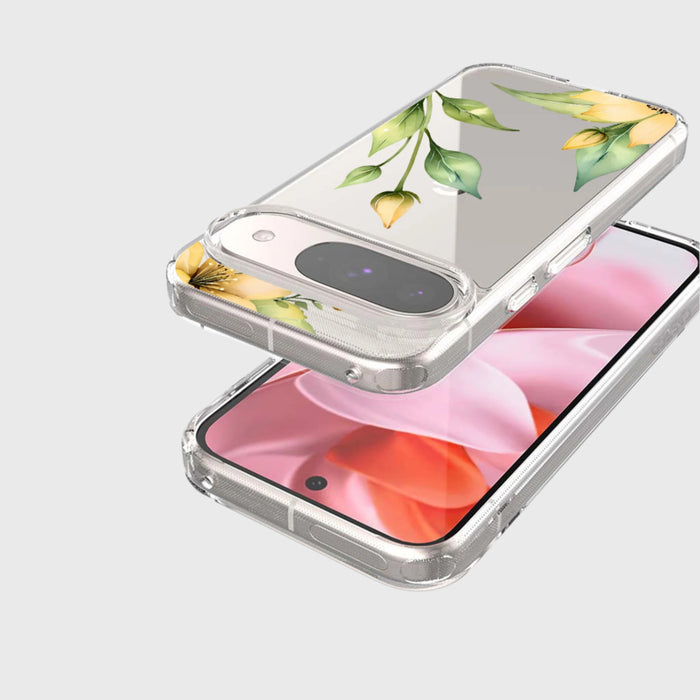 Yellow Wildflower Clear Design Case with MagSafe - Google Pixel 9 / 9 Pro