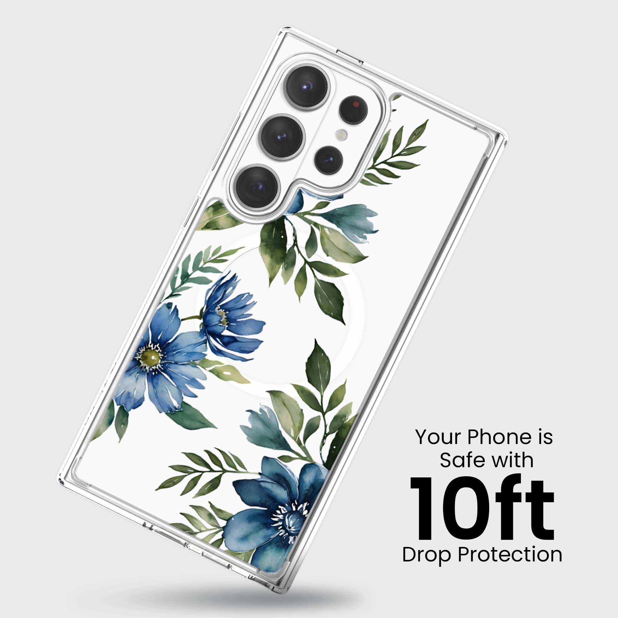 Blue Floral - Samsung S26 Ultra