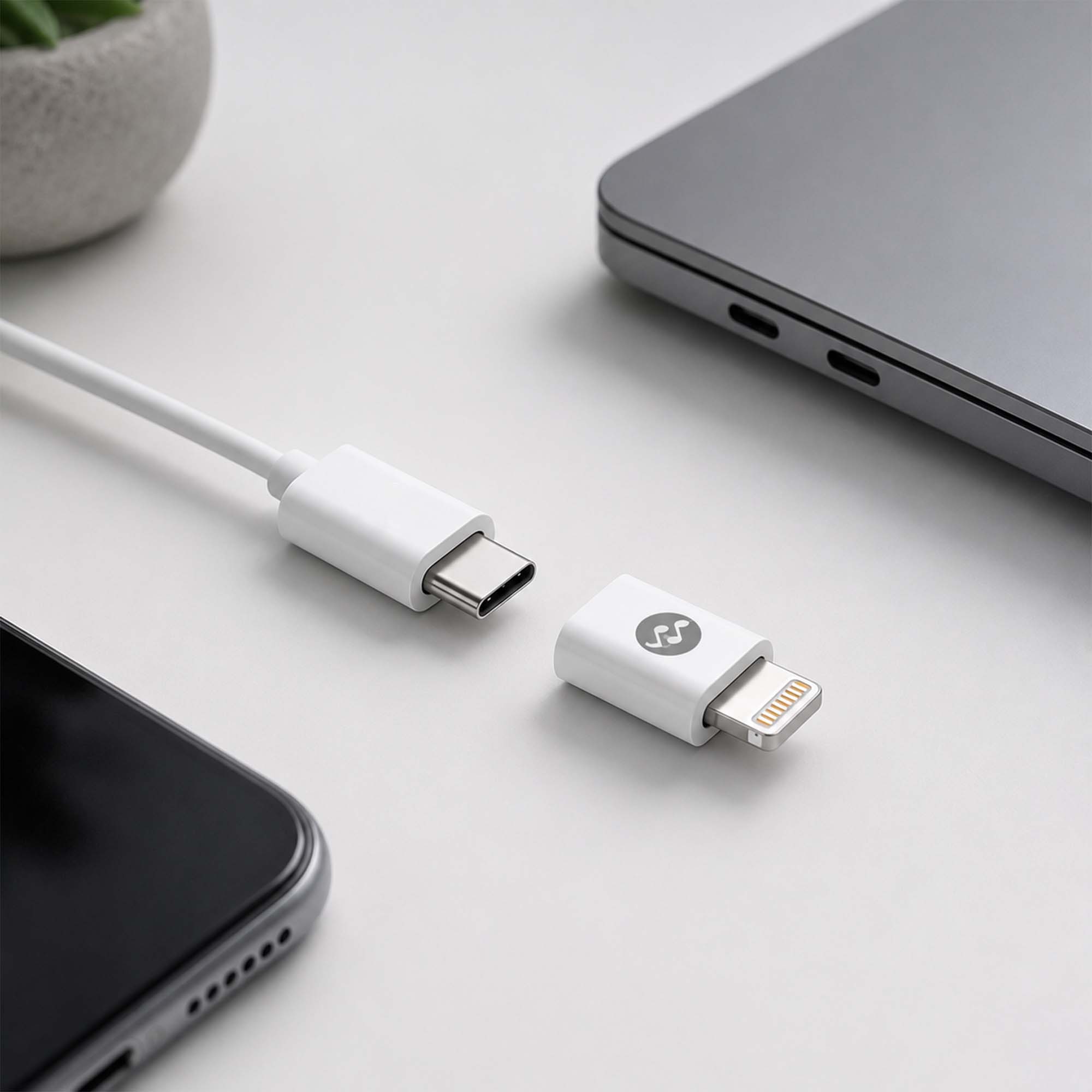 Rockstone USB C to Lightning Adapter (Dual Pack)