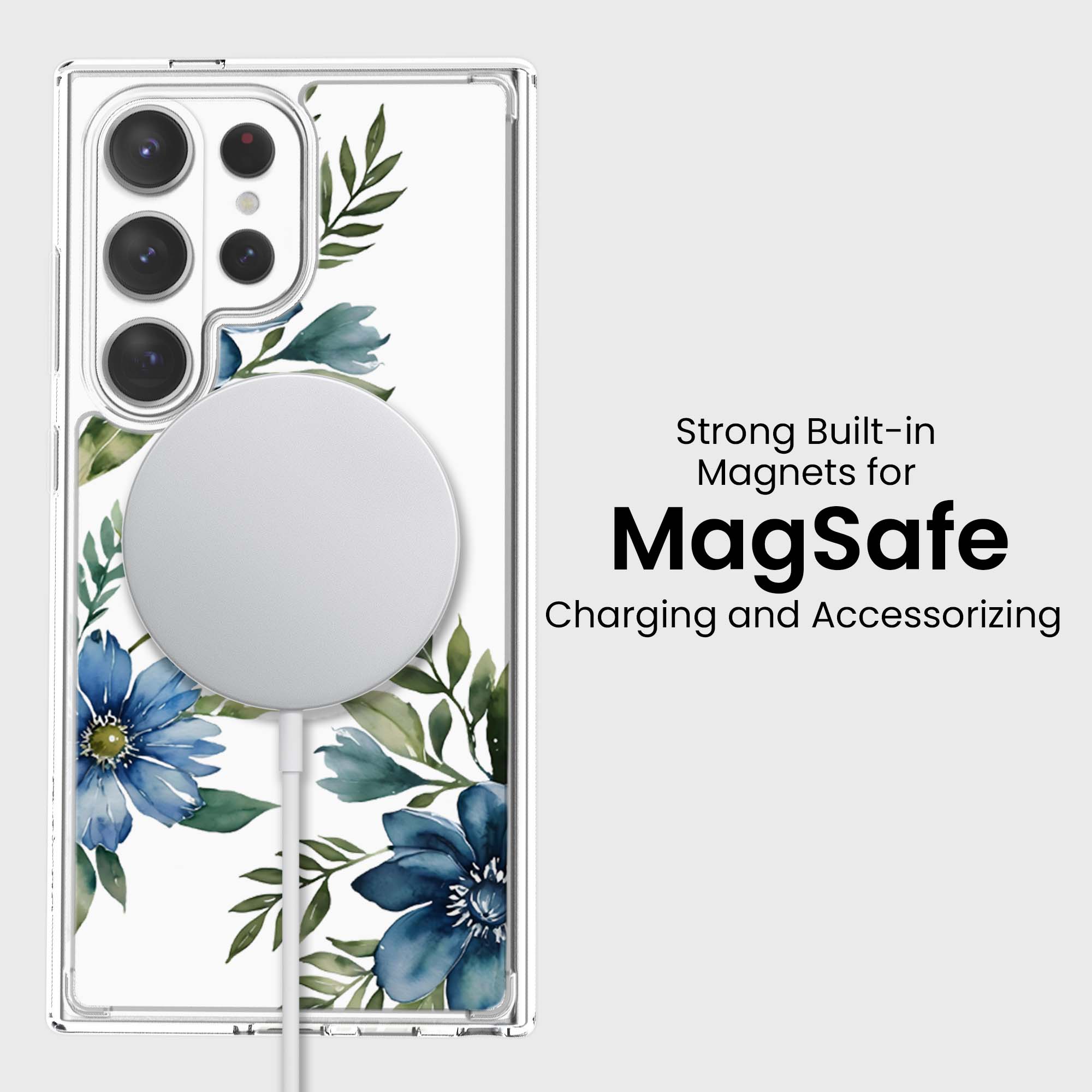 Blue Floral - Samsung S26 Ultra